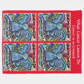 Was Krebs nicht tun kann Angel Chemo Fleece Blanke (Vorderseite (Horizontal))