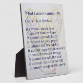 Was Krebs nicht tun kann Angel malen Plaque Fotoplatte (Seite)