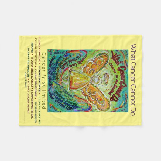 Was Krebs nicht tun kann Chemo Angel Fleece Blanke (Vorderseite (Horizontal))