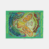 Was Krebs nicht tun kann Chemo Custom Blanket Fleecedecke (Vorderseite (Horizontal))