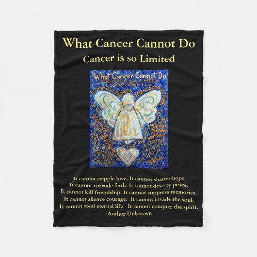 Was Krebs nicht tun kann Chemo Custom Blanket Fleecedecke (Vorderseite)