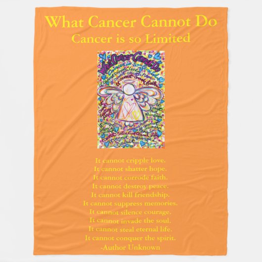 Was Krebs nicht tun kann Chemo Custom Blanket Fleecedecke (Vorderseite)