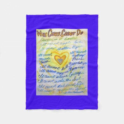 Was Krebs nicht tun kann Chemo Custom Blanket Fleecedecke (Vorderseite)