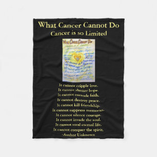 Was Krebs nicht tun kann Chemo Custom Blanket Fleecedecke