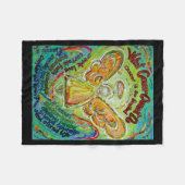 Was Krebs nicht tun kann Chemo Custom Blanket Fleecedecke (Vorderseite (Horizontal))
