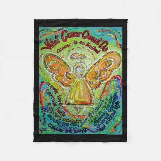 Was Krebs nicht tun kann Chemo Custom Blanket Fleecedecke (Vorderseite)
