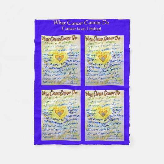 Was Krebs nicht tun kann Chemo Custom Blanket Fleecedecke (Vorderseite)