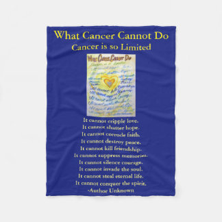 Was Krebs nicht tun kann Chemo Custom Blanket Fleecedecke