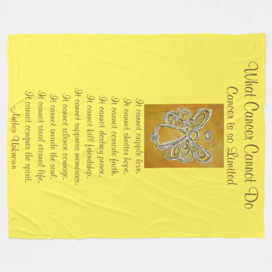 Was Krebs nicht tun kann Chemo Custom Blanket Fleecedecke (Vorderseite (Horizontal))