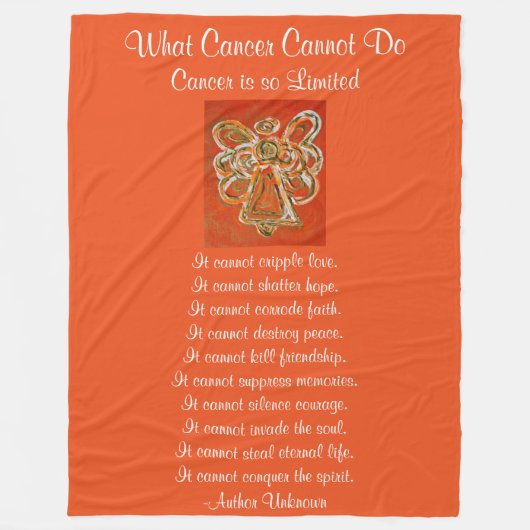 Was Krebs nicht tun kann Chemo Custom Blanket Fleecedecke (Vorderseite)