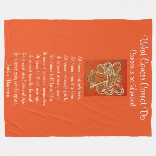 Was Krebs nicht tun kann Chemo Custom Blanket Fleecedecke (Vorderseite (Horizontal))