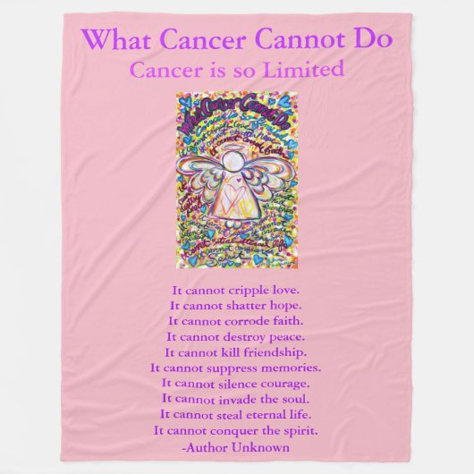 Was Krebs nicht tun kann Chemo Custom Blanket Fleecedecke (Vorderseite)