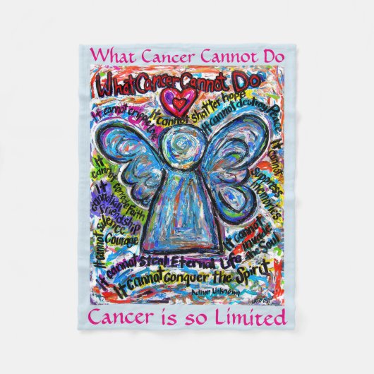 Was Krebs nicht tun kann Chemo Custom Blanket Fleecedecke (Vorderseite)