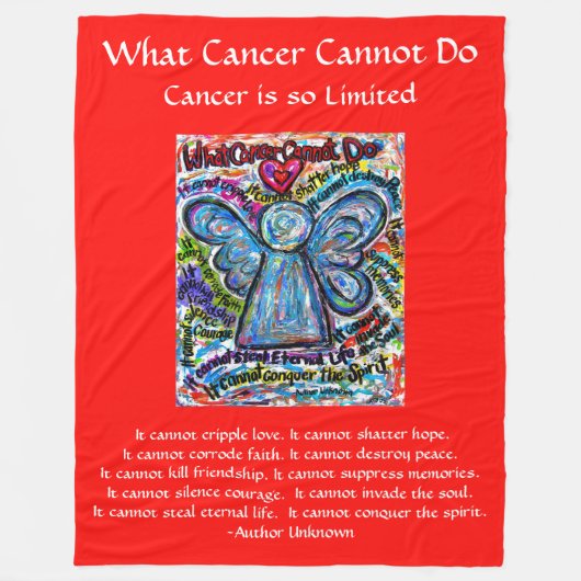 Was Krebs nicht tun kann Chemo Custom Blanket Fleecedecke (Vorderseite)
