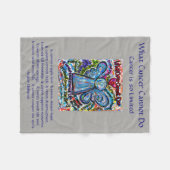 Was Krebs nicht tun kann Chemo Custom Blanket Fleecedecke (Vorderseite (Horizontal))