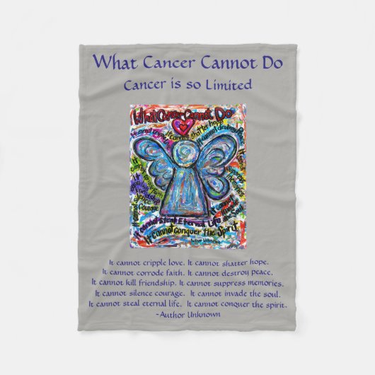 Was Krebs nicht tun kann Chemo Custom Blanket Fleecedecke (Vorderseite)