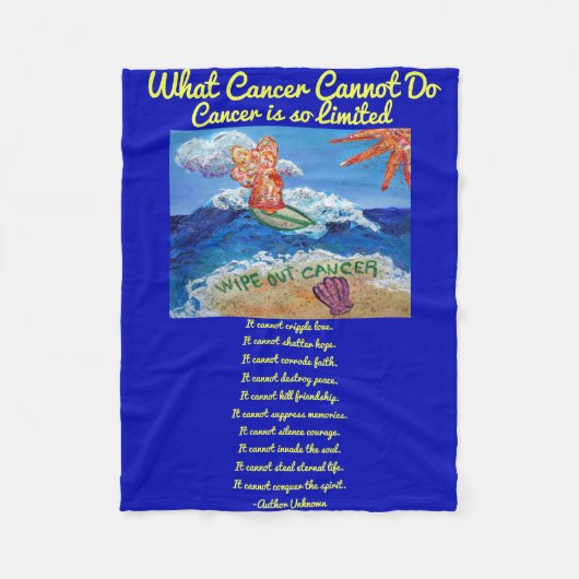 Was Krebs nicht tun kann Chemo Custom Blanket Fleecedecke (Vorderseite)