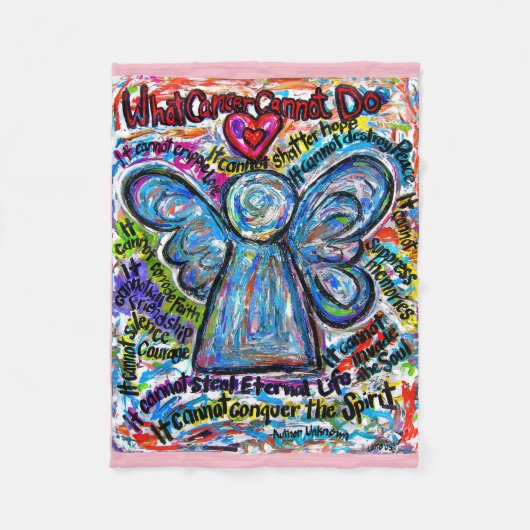 Was Krebs nicht tun kann Chemo Custom Blanket Fleecedecke (Vorderseite)