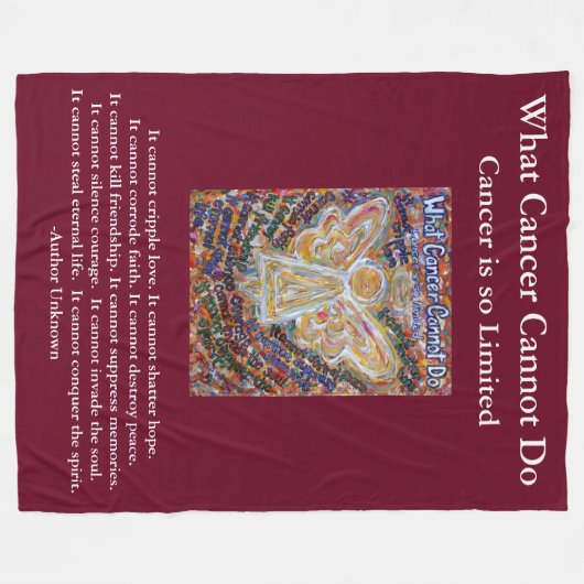 Was Krebs nicht tun kann Chemo Custom Blanket Fleecedecke (Vorderseite (Horizontal))