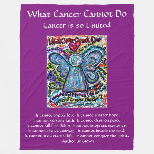 Was Krebs nicht tun kann Chemo Custom Blanket Fleecedecke (Vorderseite)