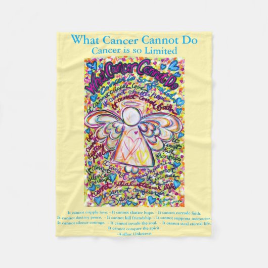 Was Krebs nicht tun kann Chemo Custom Blanket Fleecedecke (Vorderseite)
