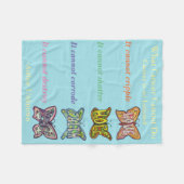 Was Krebs nicht tun kann Chemo Custom Blanket Fleecedecke (Vorderseite (Horizontal))