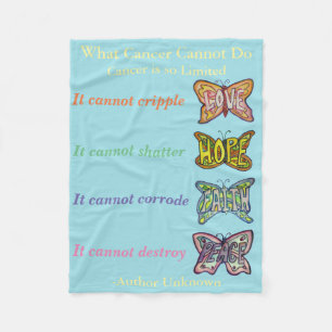 Was Krebs nicht tun kann Chemo Custom Blanket Fleecedecke