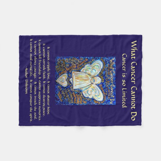 Was Krebs nicht tun kann Chemo Custom Blanket Fleecedecke (Vorderseite (Horizontal))