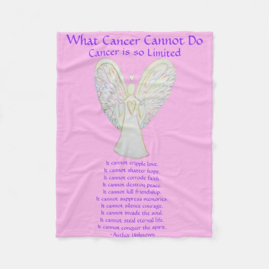 Was Krebs nicht tun kann Chemo Custom Blanket Fleecedecke (Vorderseite)