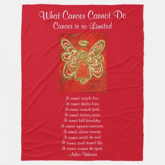 Was Krebs nicht tun kann Chemo Custom Blanket Fleecedecke (Vorderseite)