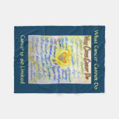 Was Krebs nicht tun kann Chemo Custom Blanket Fleecedecke (Vorderseite (Horizontal))