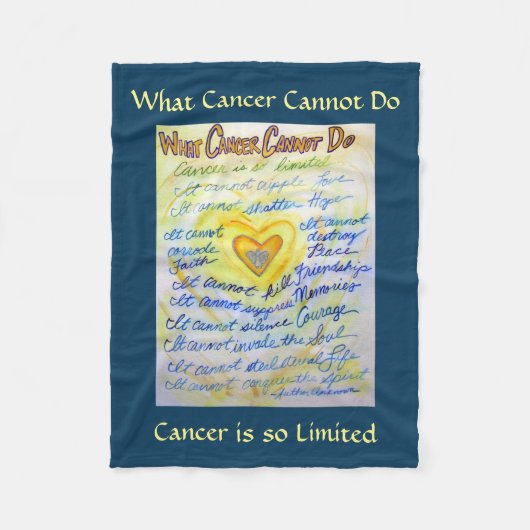 Was Krebs nicht tun kann Chemo Custom Blanket Fleecedecke (Vorderseite)