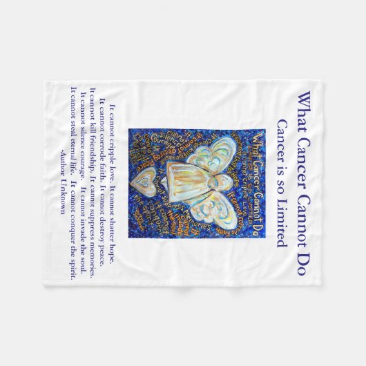 Was Krebs nicht tun kann Chemo Custom Blanket Fleecedecke (Vorderseite (Horizontal))
