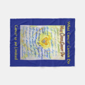 Was Krebs nicht tun kann Chemo Custom Blanket Fleecedecke (Vorderseite (Horizontal))