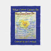 Was Krebs nicht tun kann Chemo Custom Blanket Fleecedecke (Vorderseite)