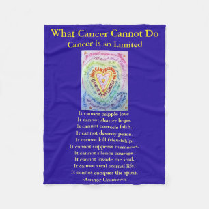 Was Krebs nicht tun kann Chemo Custom Blanket Fleecedecke