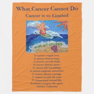Was Krebs nicht tun kann Chemo Custom Blanket Fleecedecke