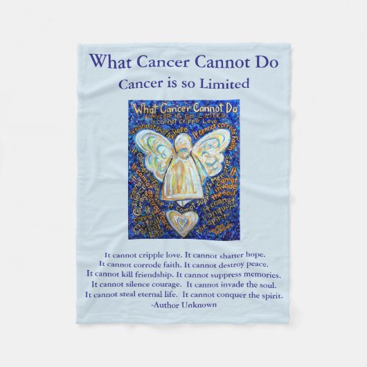 Was Krebs nicht tun kann Chemo Custom Blanket Fleecedecke (Vorderseite)
