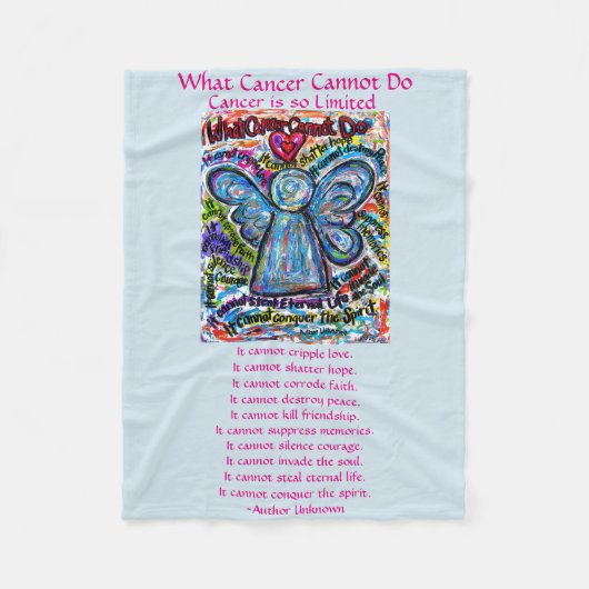 Was Krebs nicht tun kann Chemo Custom Blanket Fleecedecke (Vorderseite)