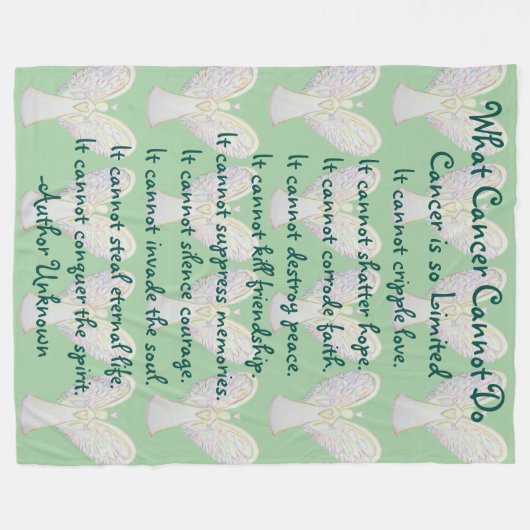 Was Krebs nicht tun kann Chemo Custom Blanket Fleecedecke (Vorderseite (Horizontal))