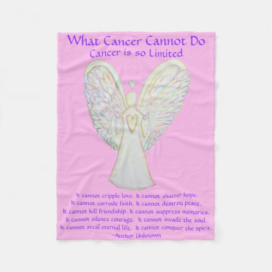 Was Krebs nicht tun kann Chemo Custom Blanket Fleecedecke (Vorderseite)