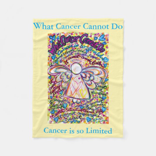 Was Krebs nicht tun kann Chemo Custom Blanket Fleecedecke (Vorderseite)