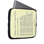 Was Krebs nicht tun kann Computer Schlupfbeutel Laptopschutzhülle (Vorne Rechts)