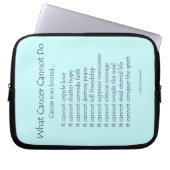 Was Krebs nicht tun kann Computer Schlupfbeutel Laptopschutzhülle (Vorderseite)