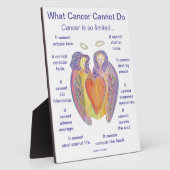 Was Krebs nicht tun kann Gedicht Angel Art Plaque Fotoplatte (Seite)