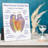 Was Krebs nicht tun kann Gedicht Angel Art Plaque Fotoplatte (Seite)