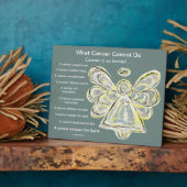 Was Krebs nicht tun kann Gedicht Angel Art Plaque Fotoplatte (Seite)