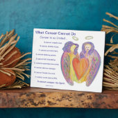 Was Krebs nicht tun kann Gedicht Angel Art Plaque Fotoplatte (Seite)