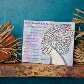 Was Krebs nicht tun kann Gedicht Angel Art Plaque Fotoplatte (Seite)