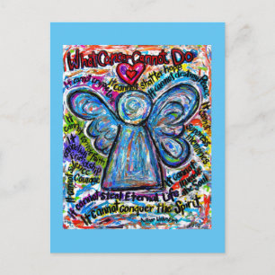 Was Krebs nicht tun kann Gedicht Angel Art Postkar Postkarte